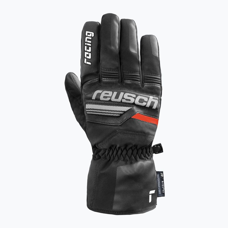 Guanti Reusch Ski Race Vc R-TEX XT nero/bianco/rosso fluo 5