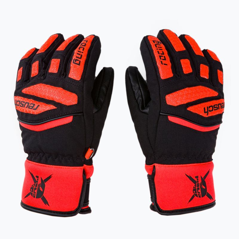 Guanto da sci Reusch Worldcup Warrior Prime R-TEX XT per bambini nero/rosso fluo 3