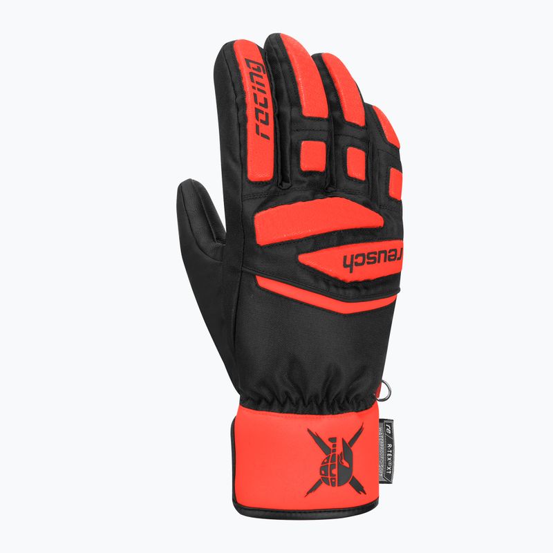 Guanto da sci Reusch Worldcup Warrior Prime R-TEX XT per bambini nero/rosso fluo 6