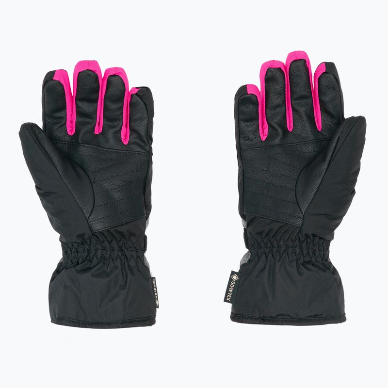 Guanti da sci Reusch Flash Gore-Tex per bambini nero/nero melange/rosa glo 2