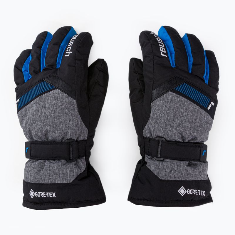 Guanto da sci Reusch Flash Gore-Tex per bambini nero/nero melange/blu brillante 3