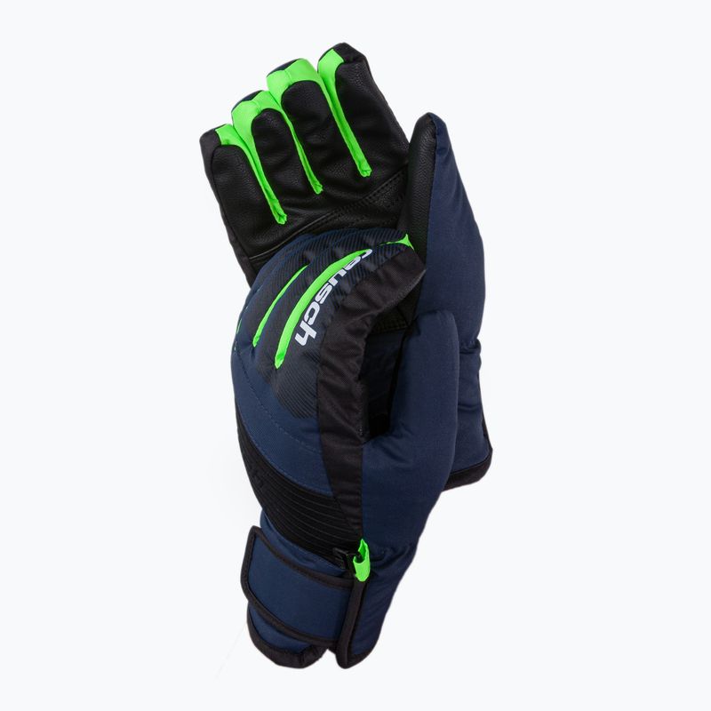 Guanti da sci da bambino Reusch Duke R-TEX XT nero/blu/verde neon