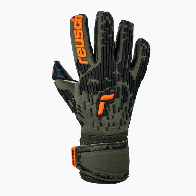 Reusch Attrakt Freegel Fusion Guanti da portiere verde deserto/arancio shocking/nero 7