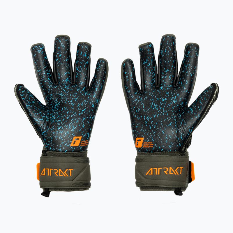 Reusch Attrakt Freegel Fusion Guanti da portiere verde deserto/arancio shocking/nero 2