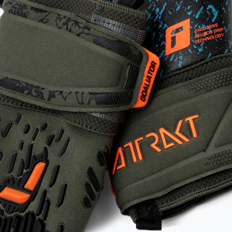 Reusch Attrakt Freegel Fusion Guanti da portiere verde deserto/arancio shocking/nero 5