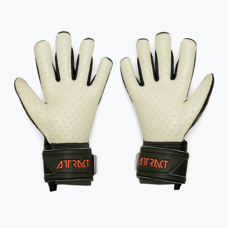 Guanti da portiere Reusch Attrakt Speedbump verde deserto/arancio shocking 2