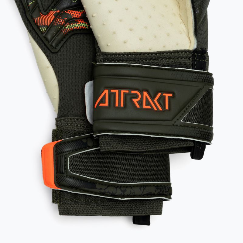 Guanti da portiere Reusch Attrakt Speedbump verde deserto/arancio shocking 5
