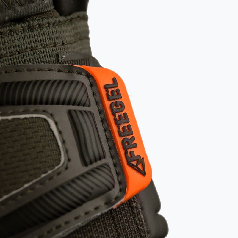 Guanto da portiere Reusch Attrakt Freegel Gold Finger Support verde deserto/arancio shock/nero 10