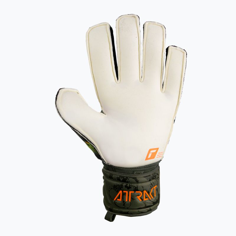 Guanto da portiere Reusch Attrakt Grip Finger Support verde deserto/arancio shocking 7