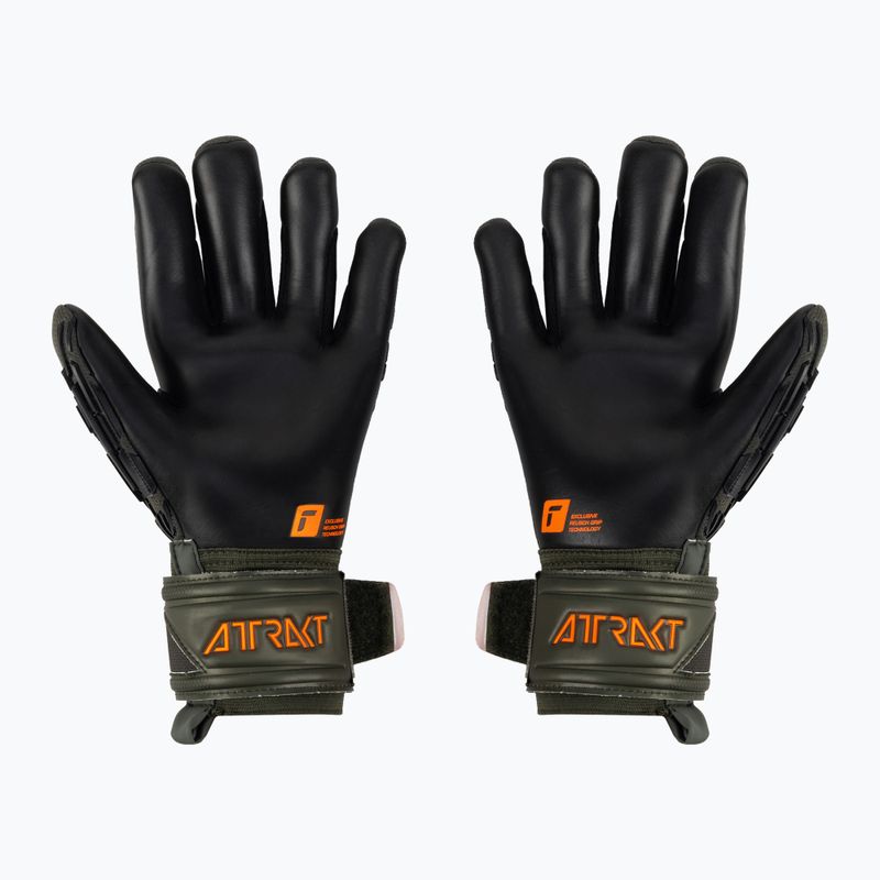 Guanti da portiere Reusch Attrakt Freegel Silver verde deserto/arancio shocking/nero 2
