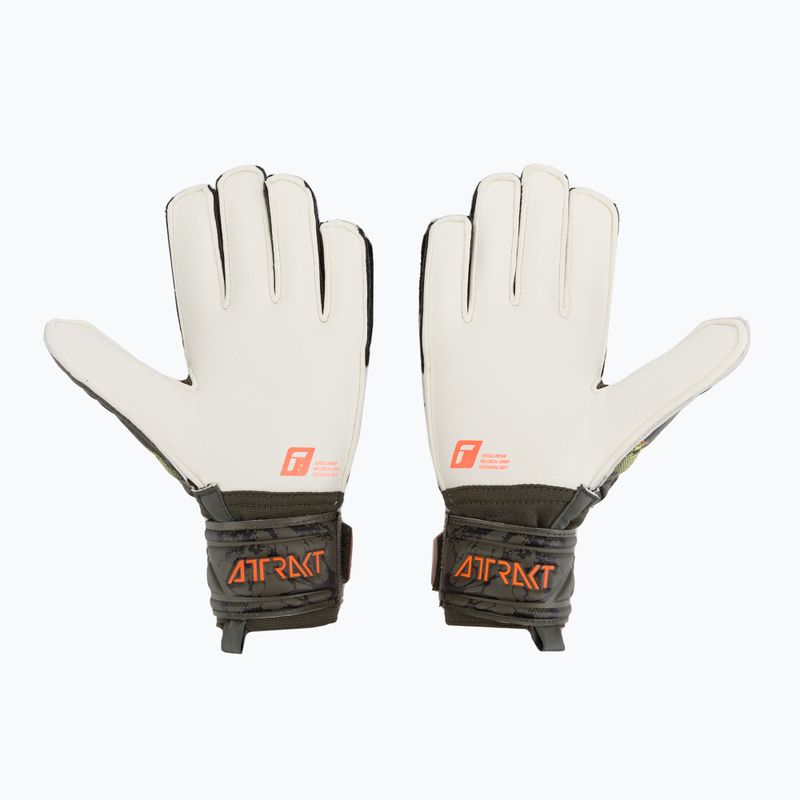 Guanti da portiere Reusch Attrakt Grip verde deserto/arancio shock/nero 2