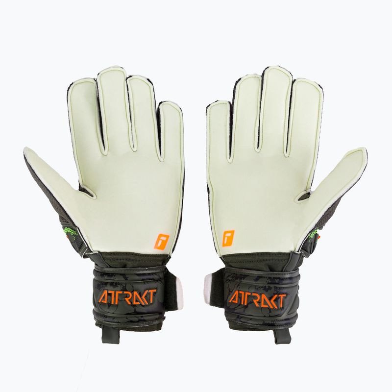 Guanti da portiere Reusch Attrakt Solid verde deserto/arancio shocking 2