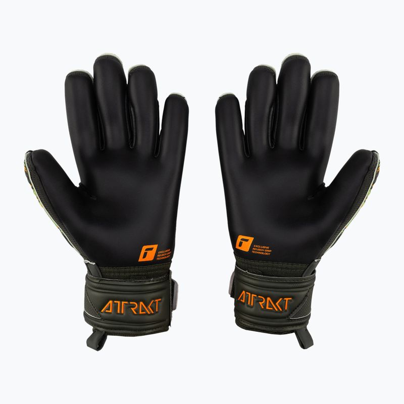 Guanto da portiere per bambini Reusch Attrakt Gold X verde deserto/arancio shock/nero 2