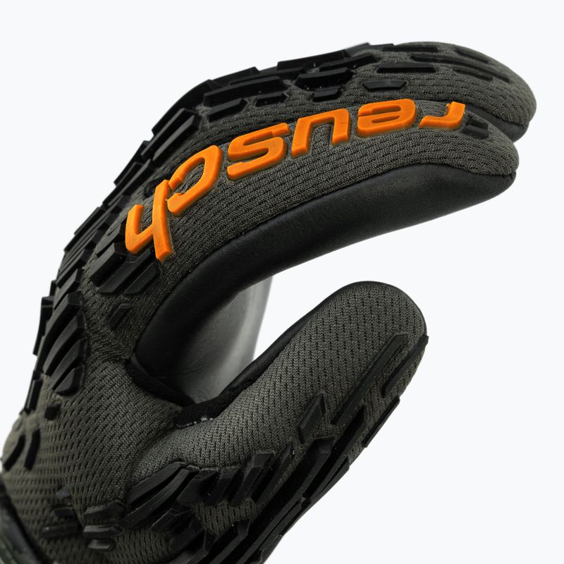 Guanti da portiere per bambini Reusch Attrakt Freegel Silver verde deserto/arancio shock/nero 3