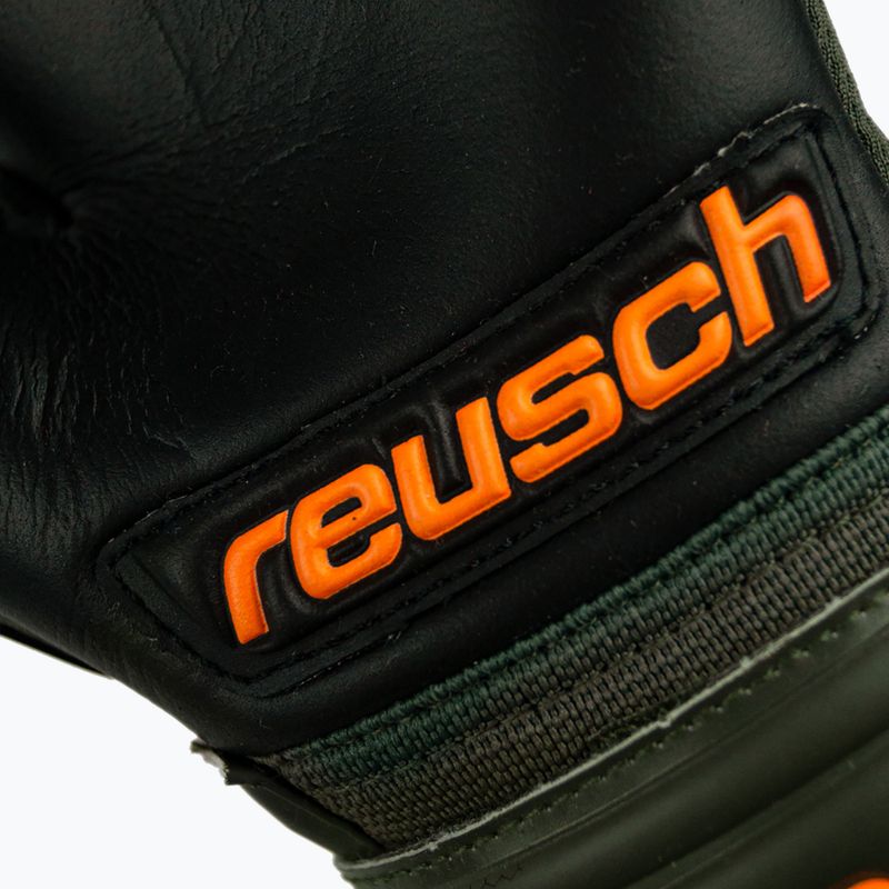 Guanti da portiere per bambini Reusch Attrakt Freegel Silver verde deserto/arancio shock/nero 8