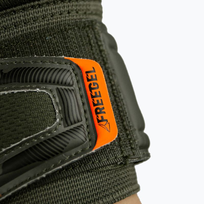 Guanti da portiere per bambini Reusch Attrakt Freegel Silver verde deserto/arancio shock/nero 10