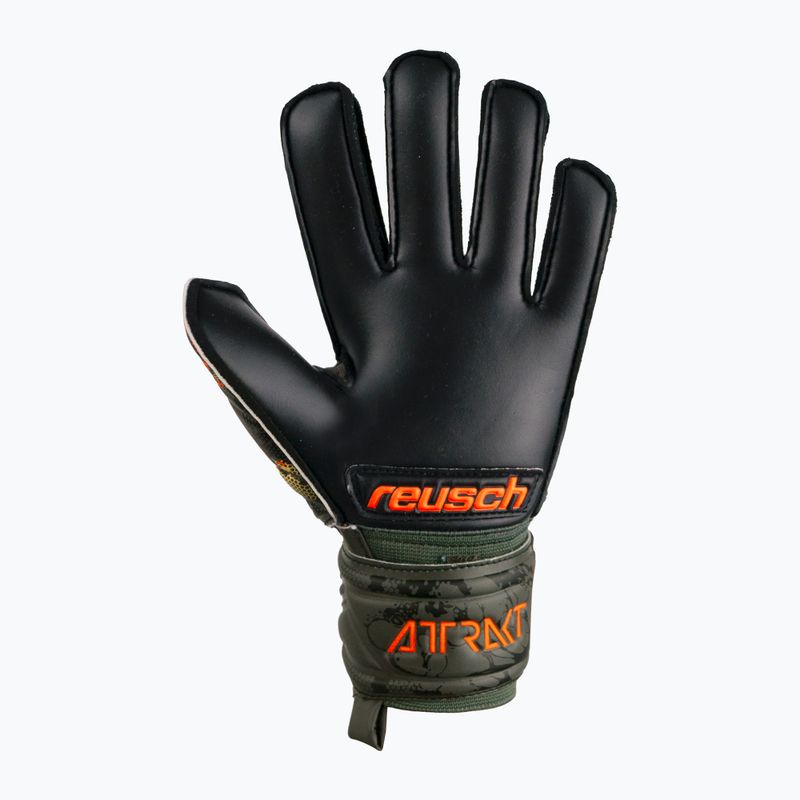 Guanti da portiere per bambini Reusch Attrakt Silver verde deserto/arancio shocking/nero 6