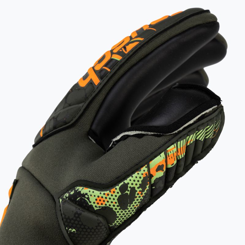 Guanto da portiere Reusch Attrakt Duo Ortho-Tec verde deserto/arancio shocking/nero 3
