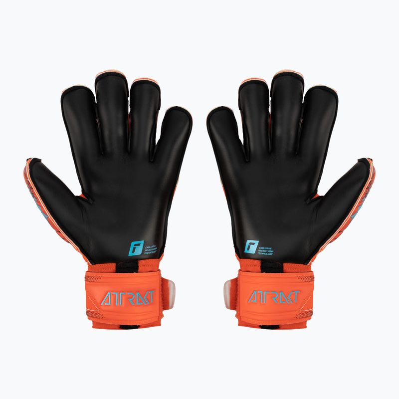 Guanto da portiere Reusch Attrakt Gold X Evolution Cut Finger Support rosso brillante/blu futuro/nero 2