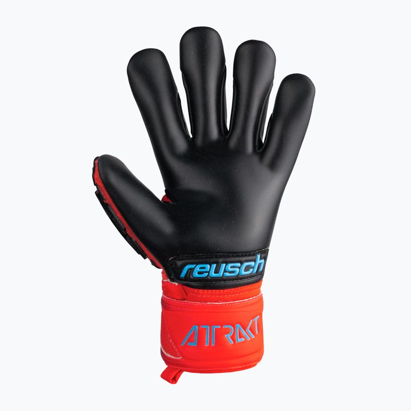 Guanti da portiere Reusch Attrakt Freegel Gold Finger Support rosso brillante/blu futuro/nero 5