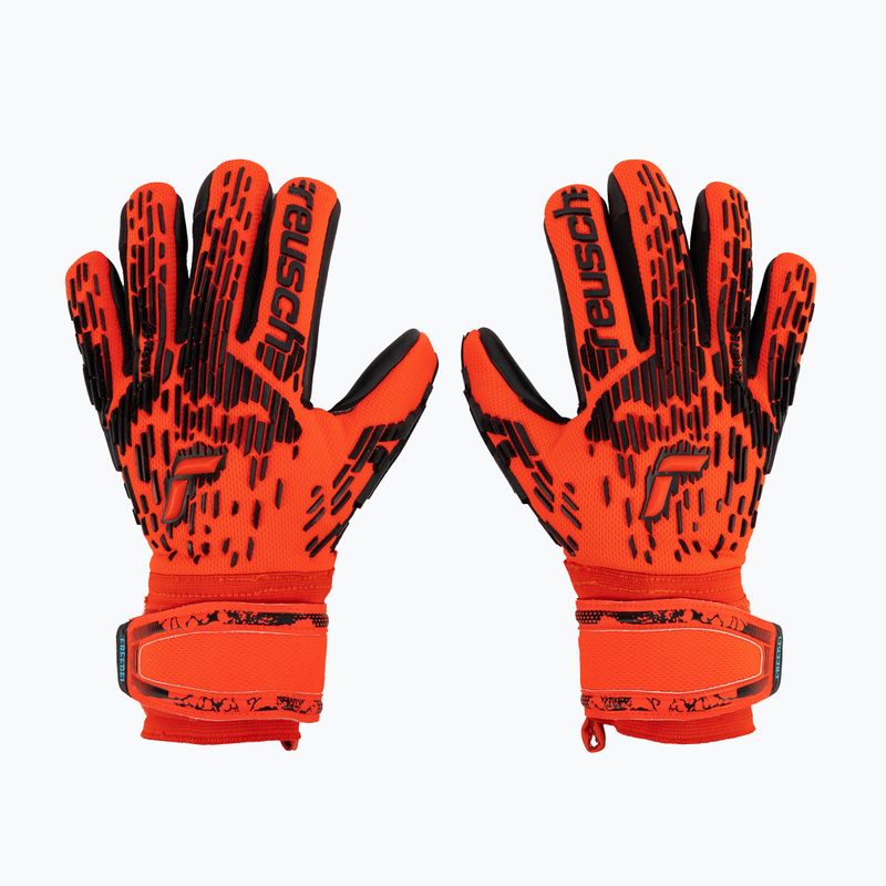 Reusch Attrakt Freegel Silver Finger Support Guanti da portiere rosso vivo/blu futuro/nero