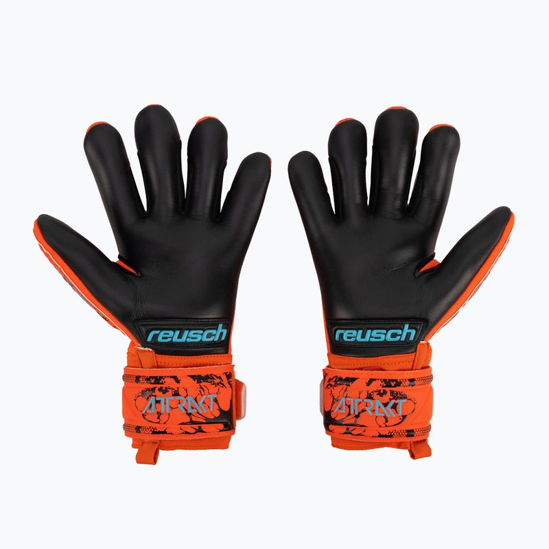 Guanti da portiere Reusch Attrakt Grip Evolution Finger Support rosso brillante/blu futuro/nero 2