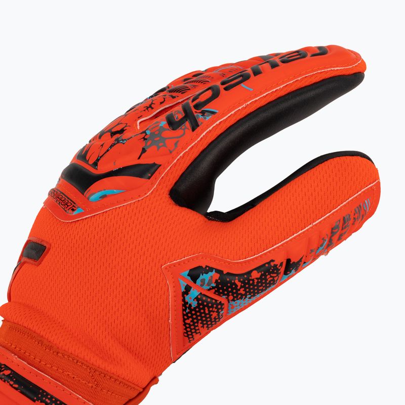 Guanti da portiere Reusch Attrakt Grip Evolution Finger Support rosso brillante/blu futuro/nero 3