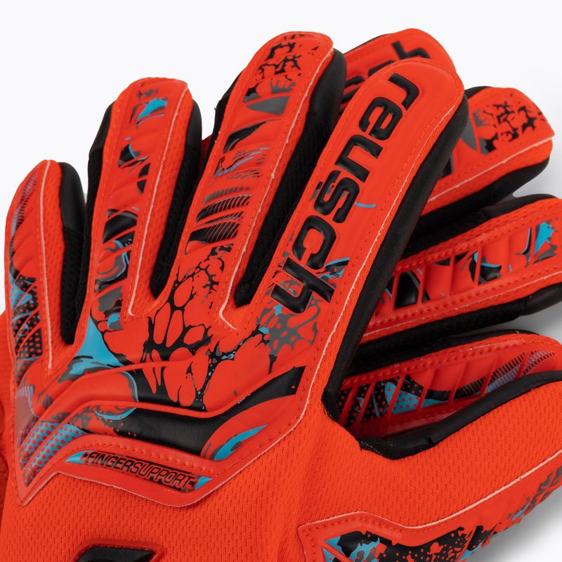 Guanti da portiere Reusch Attrakt Grip Evolution Finger Support rosso brillante/blu futuro/nero 4