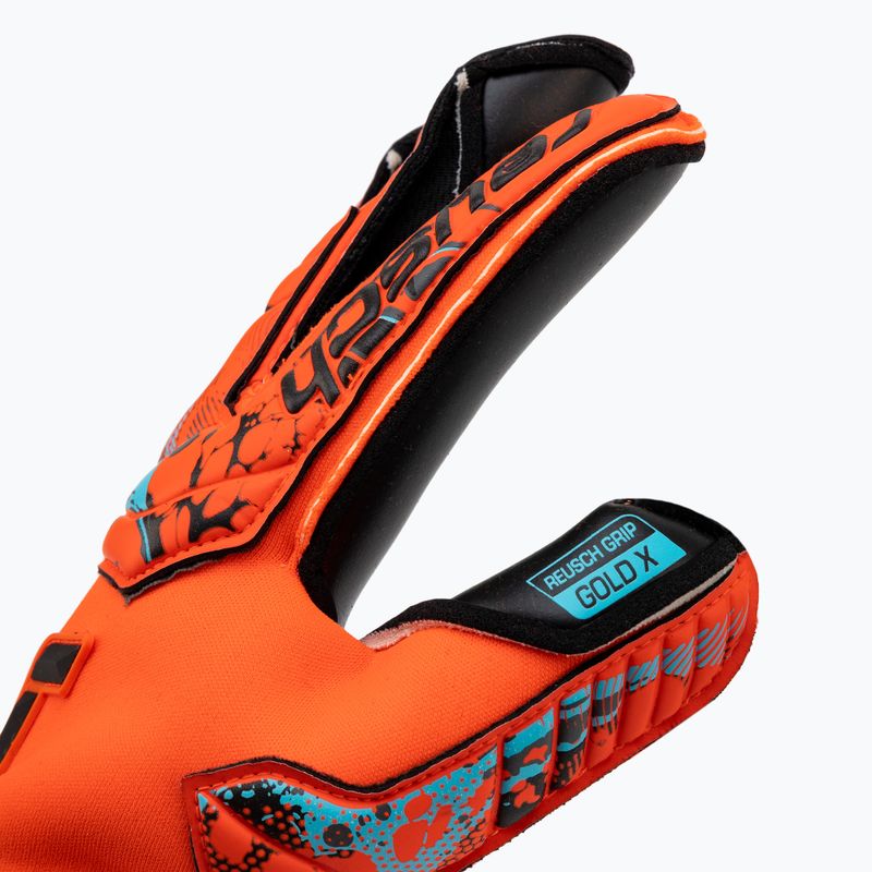 Guanti da portiere Reusch Attrakt Gold X Evolution Cut rosso brillante/blu futuro/nero 3