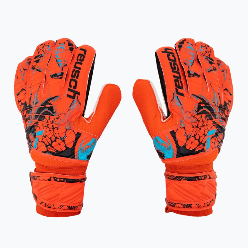 Guanti da portiere Reusch Attrakt Solid rosso brillante/blu futuro