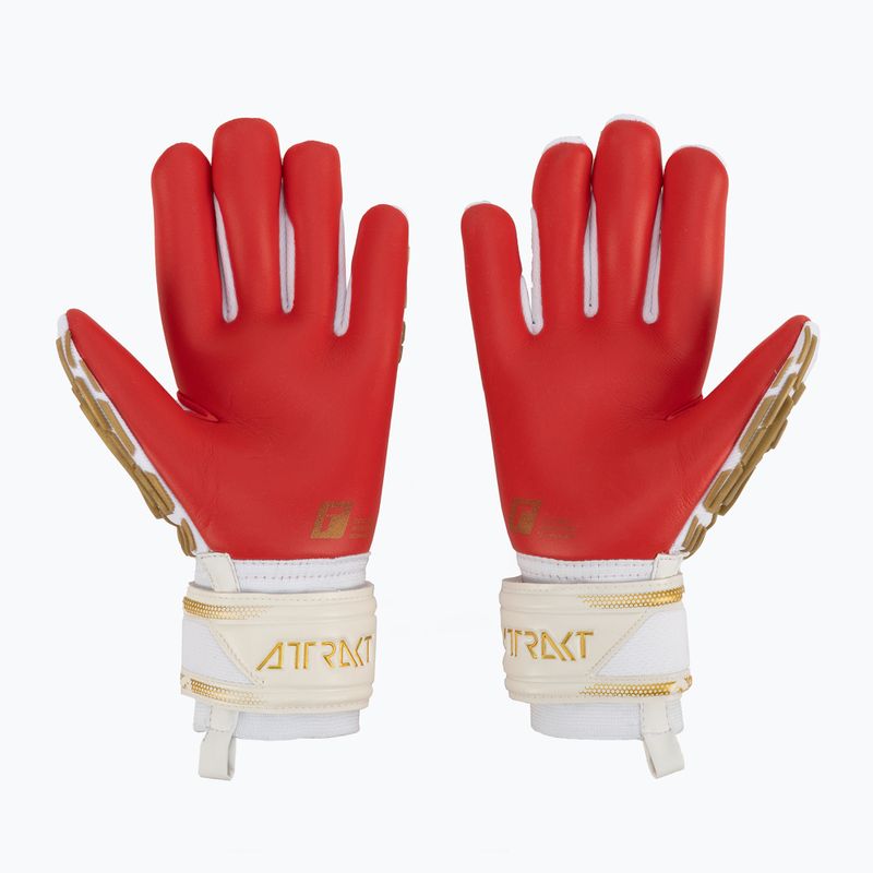 Guanti da portiere Reusch Attrakt Freegel Argento bianco/oro/rosso fuoco 2