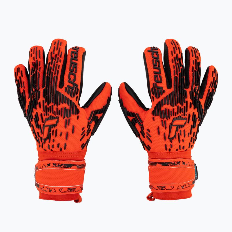 Guanti da portiere Reusch Attrakt Freegel Silver rosso vivo/blu futuro/nero