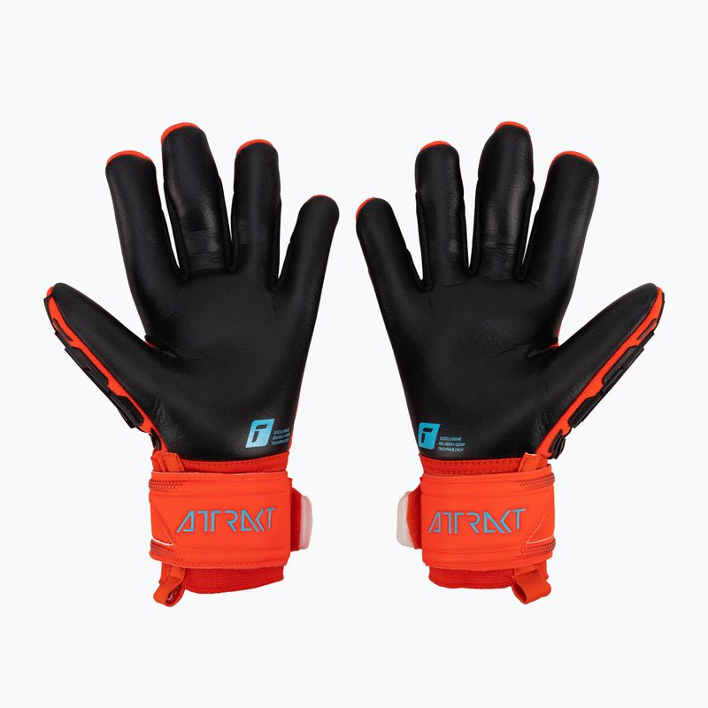 Guanti da portiere Reusch Attrakt Freegel Silver rosso vivo/blu futuro/nero 2