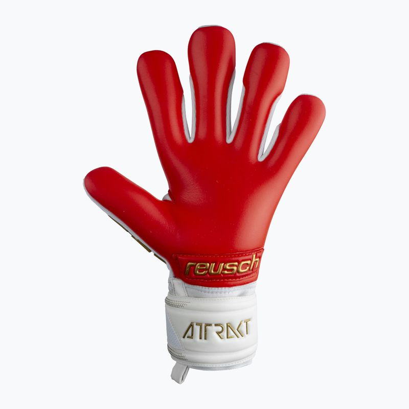 Guanti da portiere Reusch Attrakt Freegel Argento bianco/oro/rosso fuoco 6