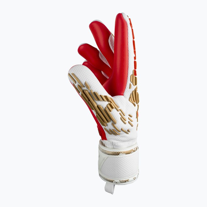 Guanti da portiere Reusch Attrakt Freegel Argento bianco/oro/rosso fuoco 7