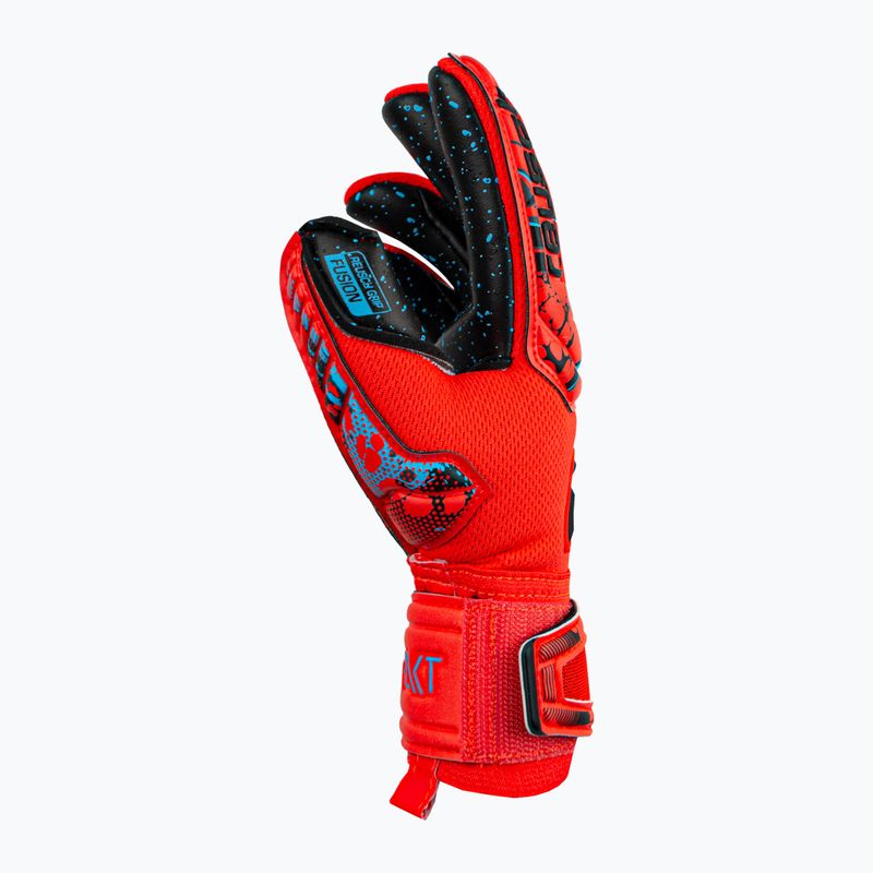 Guanti da portiere per bambini Reusch Attrakt Fusion Finger Support Guardian rosso brillante/blu futuro 6