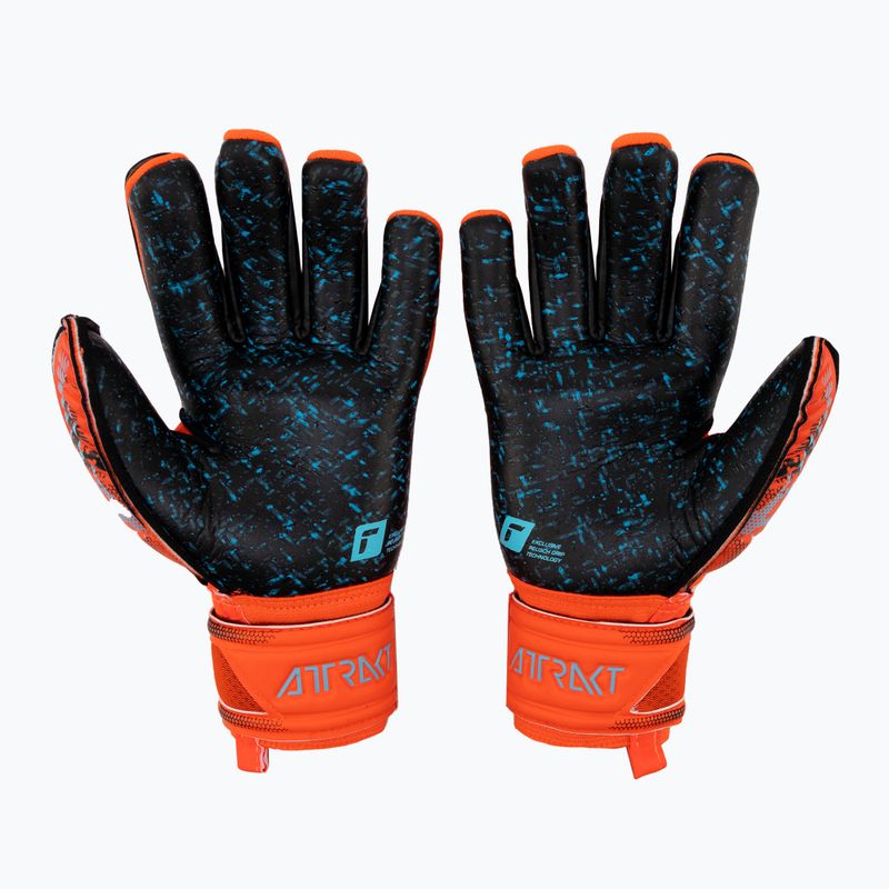 Guanti da portiere per bambini Reusch Attrakt Fusion Guardian rosso brillante/blu futuro/nero 2