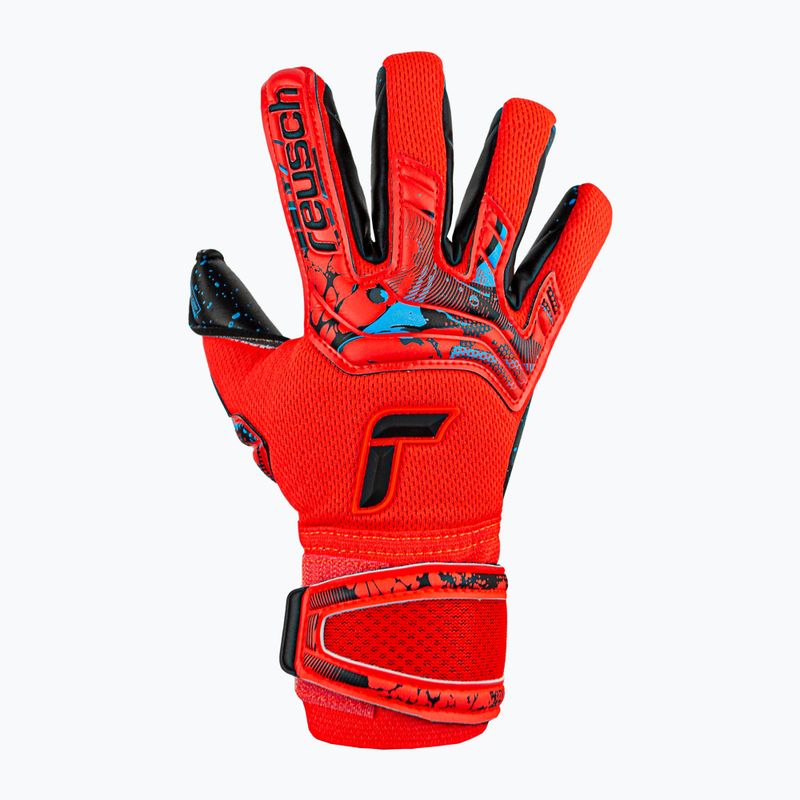 Guanti da portiere per bambini Reusch Attrakt Fusion Guardian rosso brillante/blu futuro/nero 4