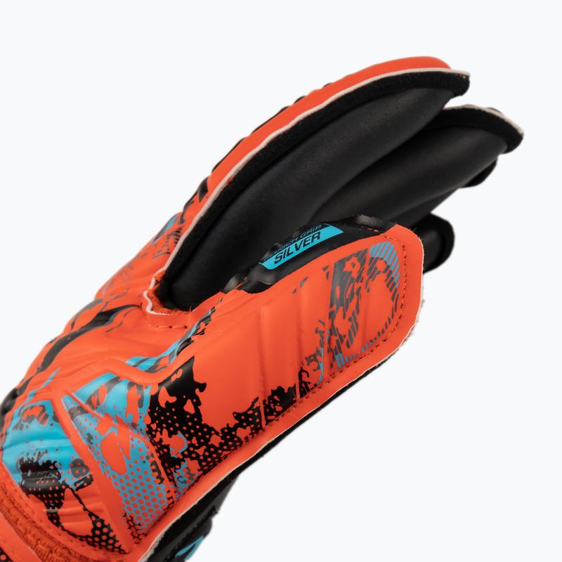 Guanti da portiere per bambini Reusch Attrakt Silver Roll Finger rosso brillante/blu futuro/nero 3