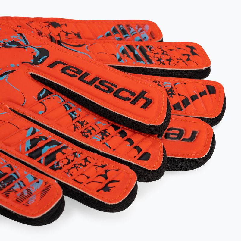 Reusch Attrakt Starter Guanti da portiere solidi di colore rosso brillante/blu futuro 4