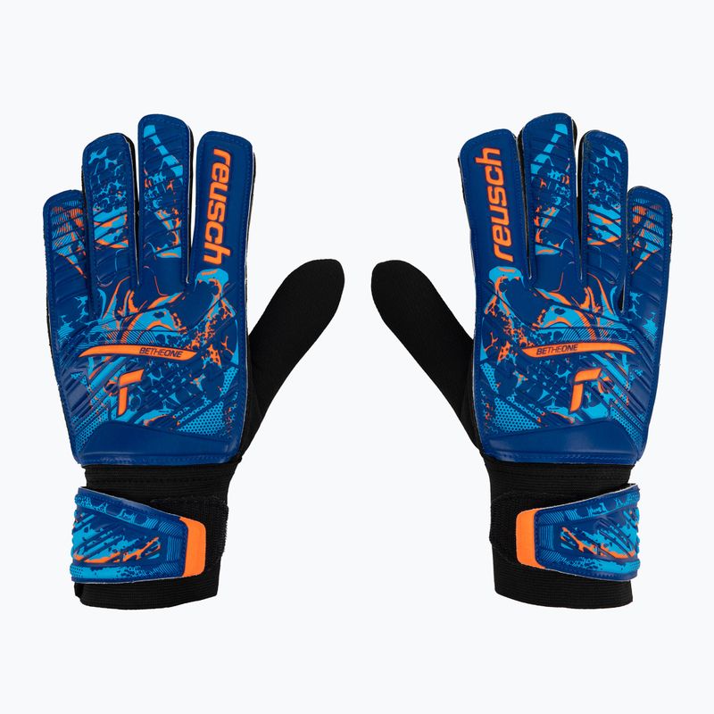 Guanti da portiere Reusch Attrakt Starter Solid blu vero/arancio shocking