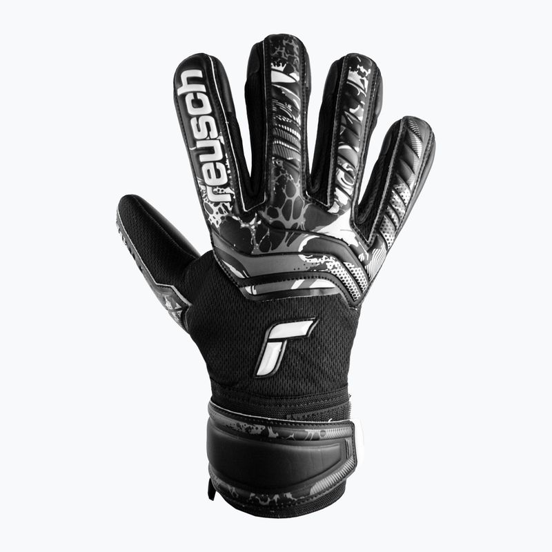 Guanti da portiere per bambini Reusch Attrakt Infinity Finger Support nero 4