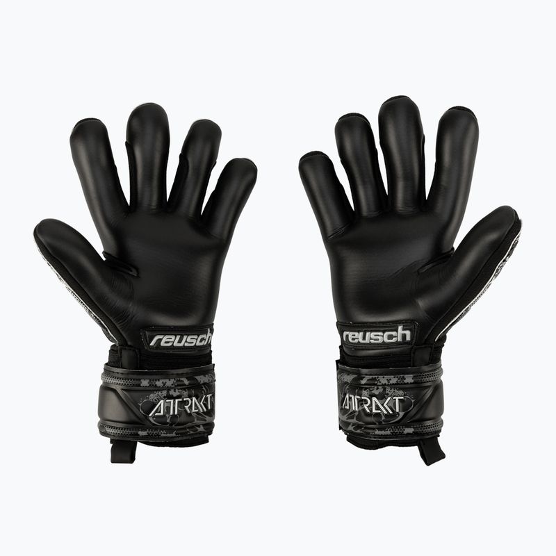Guanti da portiere per bambini Reusch Attrakt Infinity Finger Support nero 2