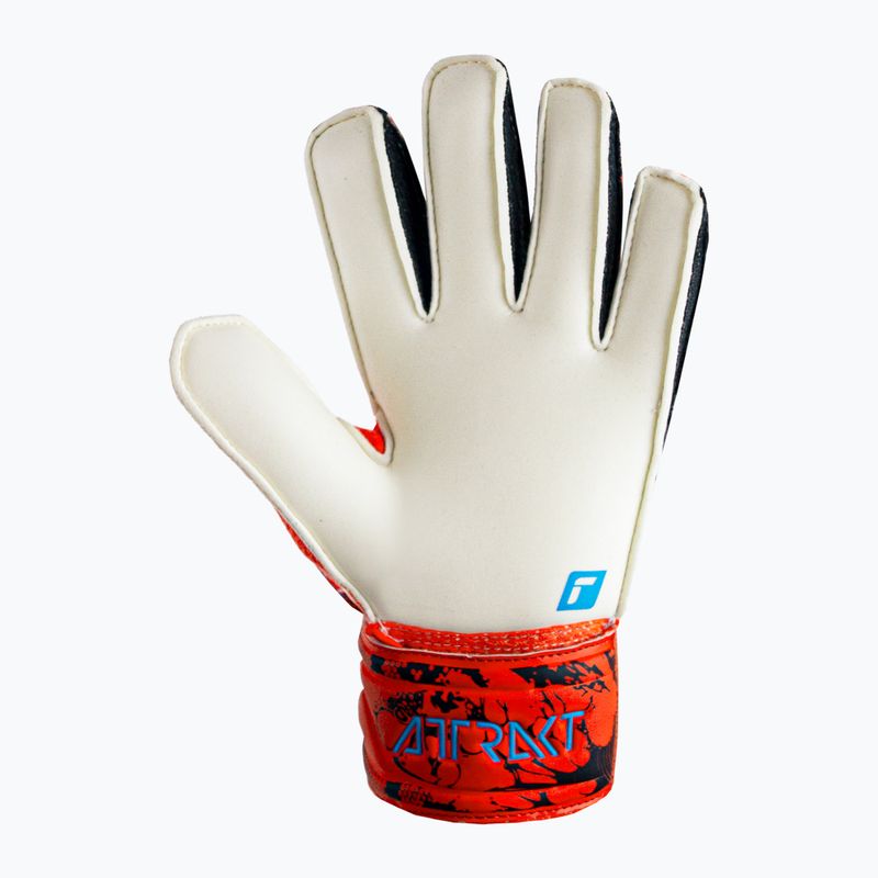 Guanti da portiere per bambini Reusch Attrakt Solid rosso brillante/blu futuro 5