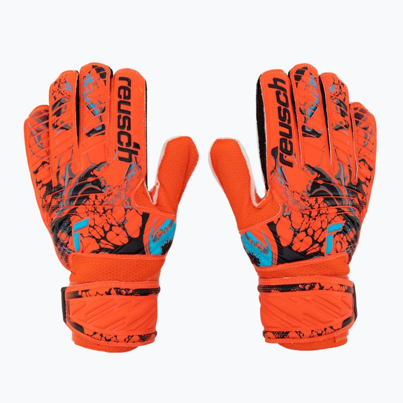 Guanti da portiere per bambini Reusch Attrakt Solid rosso brillante/blu futuro