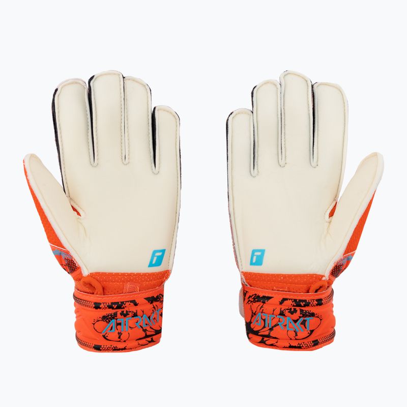 Guanti da portiere per bambini Reusch Attrakt Solid rosso brillante/blu futuro 2