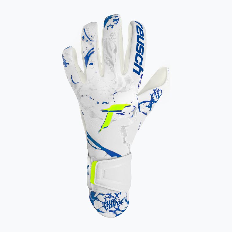 Guanti da portiere Reusch Pure Contact Gold X bianco/blu scuro 5