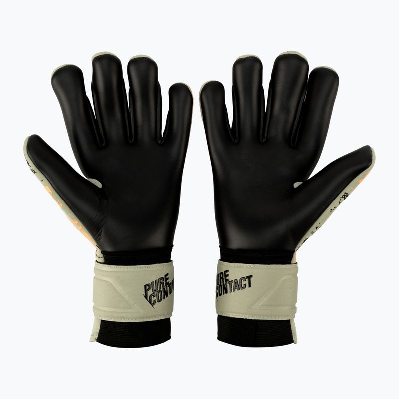 Guanti da portiere Reusch Pure Contact Gold verde squalo/arancio shocking 2