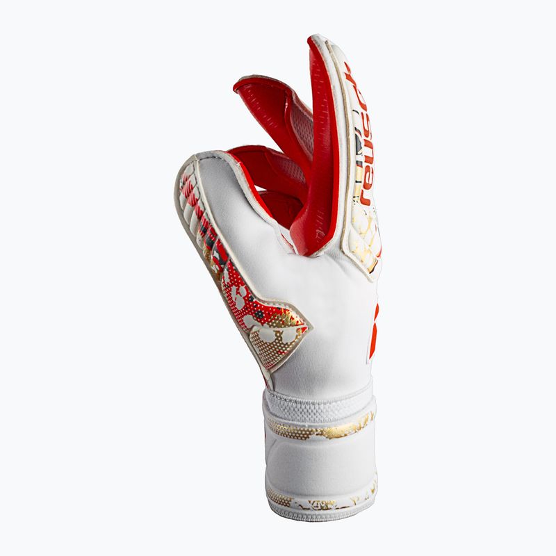 Guanti da portiere Reusch Attrakt Gold X GluePrint bianco/oro/rosso fuoco 7