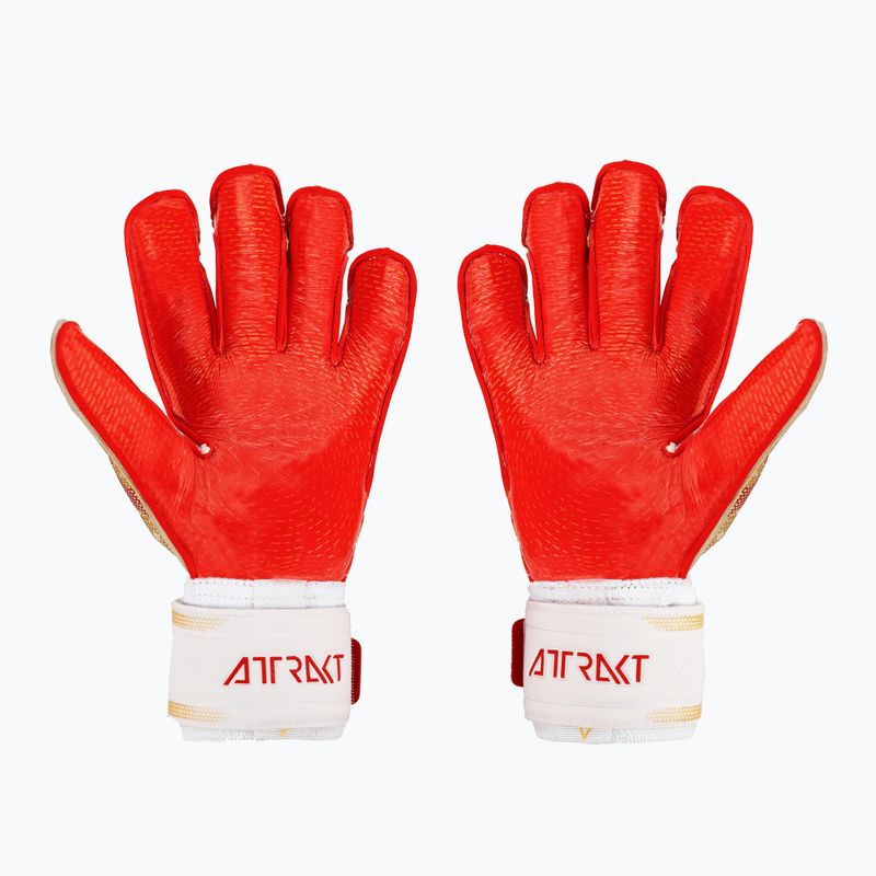 Guanti da portiere Reusch Attrakt Gold X GluePrint bianco/oro/rosso fuoco 2